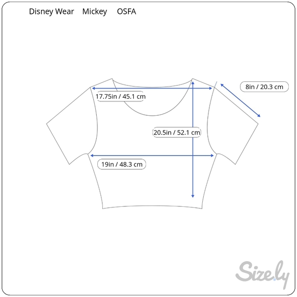 Vintage 1980s Disney Wear Mickey Mouse Tshirt Crop Top Large - Picture 6 of 6